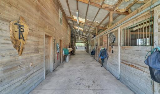 View of horse barn
