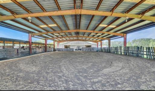 View of horse barn