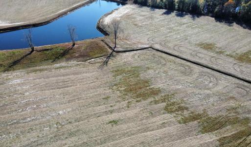 Aerial view of a nearby body of water