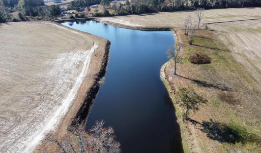 Bird's eye view of a nearby body of water