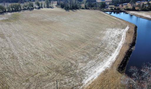 Aerial view of a large body of water