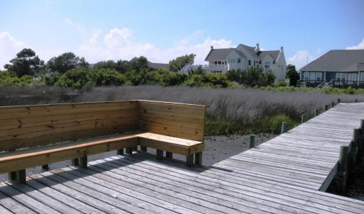 Crystal Shores dock seating area
