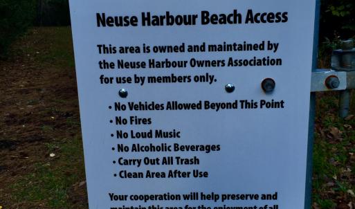 HOA Beach Area Sign