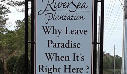 riversea paradise sign