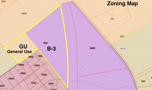 Zoned B-3 and GU-General Use