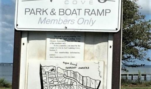 6003 Oak Ct West Landing boatramp sign