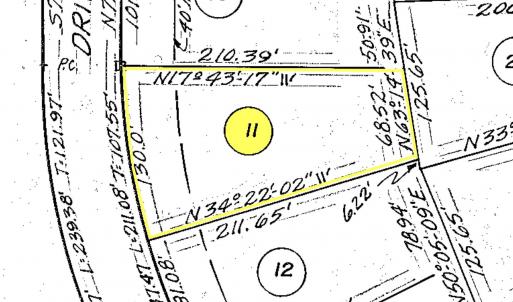 Subdivision Map of lot