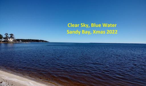 Clear Sky, Blue Water Sandy Bay, Xmas 20