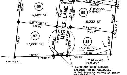Myrtle Lane - Culdesac Detail