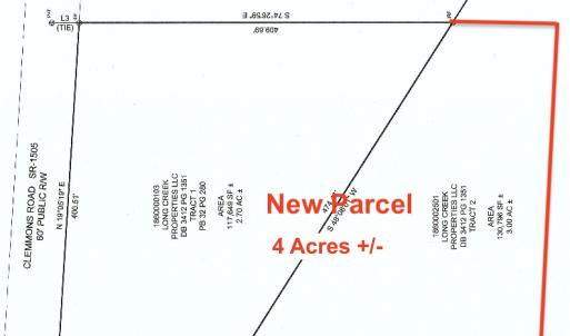 4 acre parcel exhibit Map