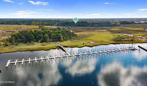 Aerial of boat slips