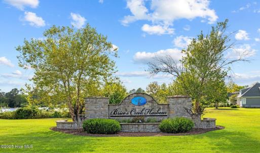 Brice's Creek Harbour entrance sign