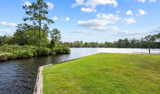 grassy area near the boat slips