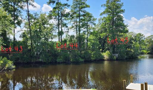 Water view looking up at each lot