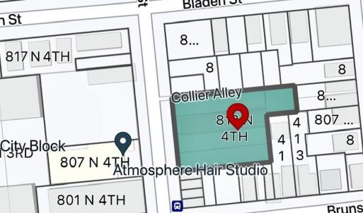 812 N 4th Lot outline