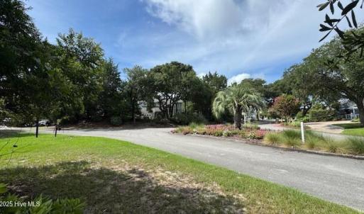 landscaped island in front of the lot