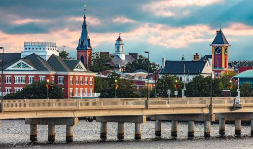 New Bern Bridge and Clock FB-
