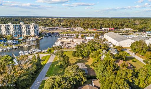 Drone shot towards the creek