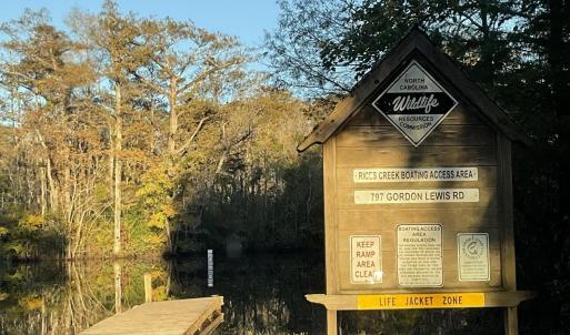 Boat launch on creek a few miles up