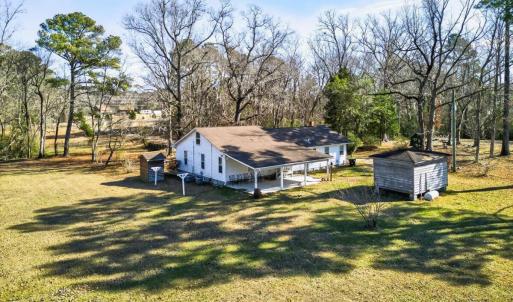 aerial view rear of home