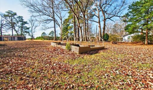 side yard of home