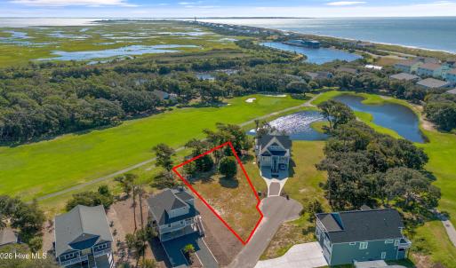 Drone Lot photo with golf & ocean