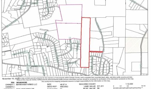 Outlined 3 parcels