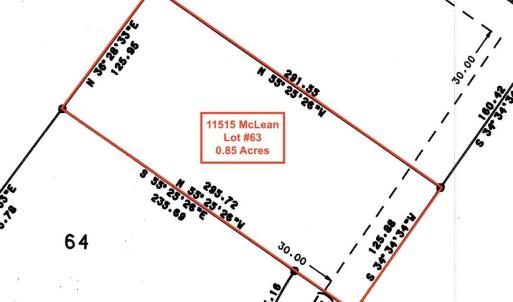 11515 McLean - Lot #63 - Plat Map