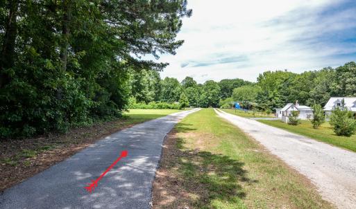 Lot is accessed by this paved road