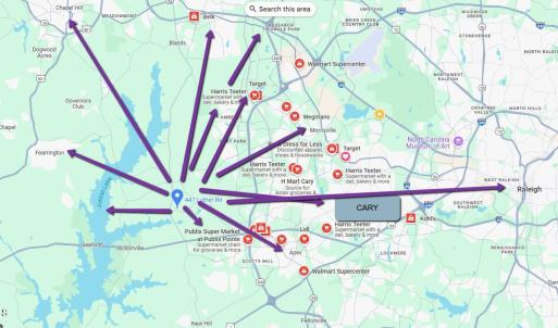 447 Luther Area Map with Attractions