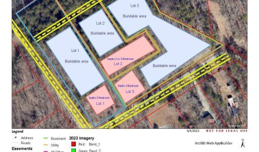 Potential 3 Lot Layout W septic areas