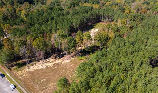 Aerial view of cleared parcel