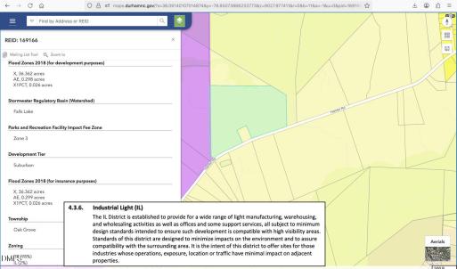 2207 Hamlin Rd. - Current Zoning - IL an