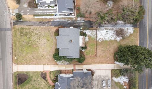 overhead view of lot