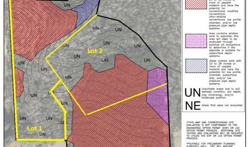 Estimate of Suitable Soils Lot 1