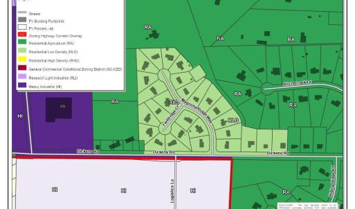 MAP OF ZONING- Dickens Rd