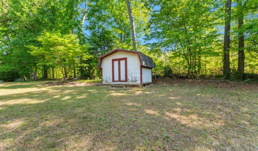 Shed in backyard