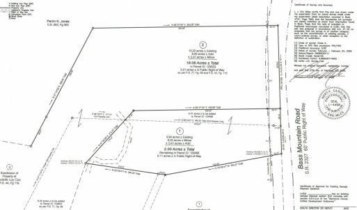 Bass Mountain 18.06 acres new plat map