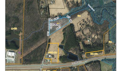 Aerial Preliminary Lot Lines. Zoomed Out