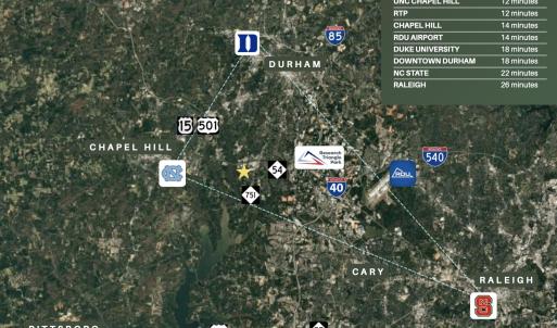 Drive Time map - 9.88 Acre Assemblage -