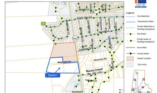 Vicinity Utility Map - 9.88 Acre Assembl