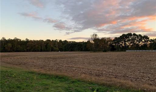 The 2.67 Acres After Corn Harvested. Sunsets paint the evening sky
