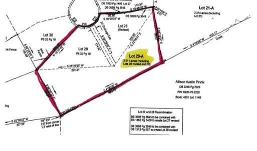 Original lots 28 & 29 plus additional land