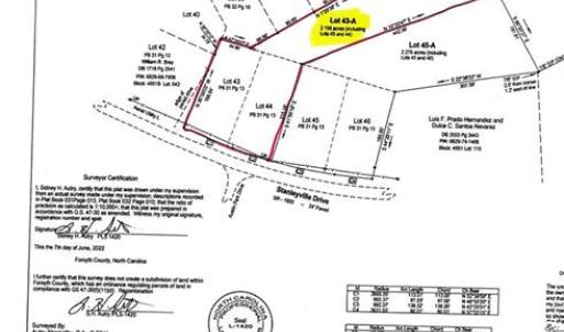 Combined lots 43 & 44 plus additional land