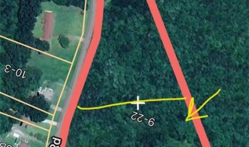 Approximately where the 10 acres will be subdivided. Surveyor will determine exact location. This is an estimation only.