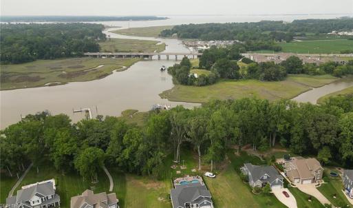Drone view of the backyard view