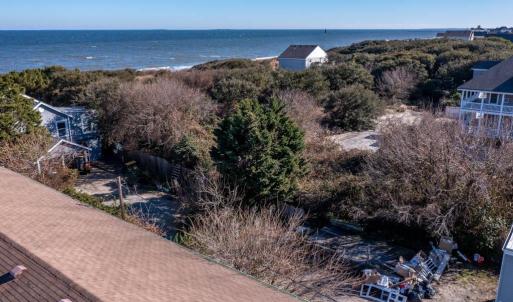 An aerial view of the of the 5 vacant lots, 4 on the beach, one on Ocean View Ave.