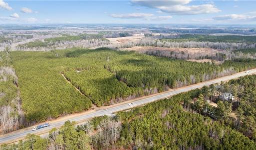 The 165 acres has road frontage on 2 roads.