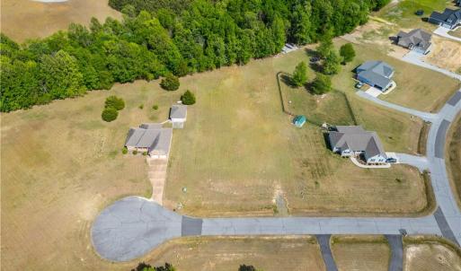 The paved cul-de-sac road creates easy access to your building lot.