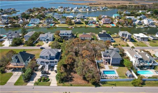 Aerial view looking west over the Back Back